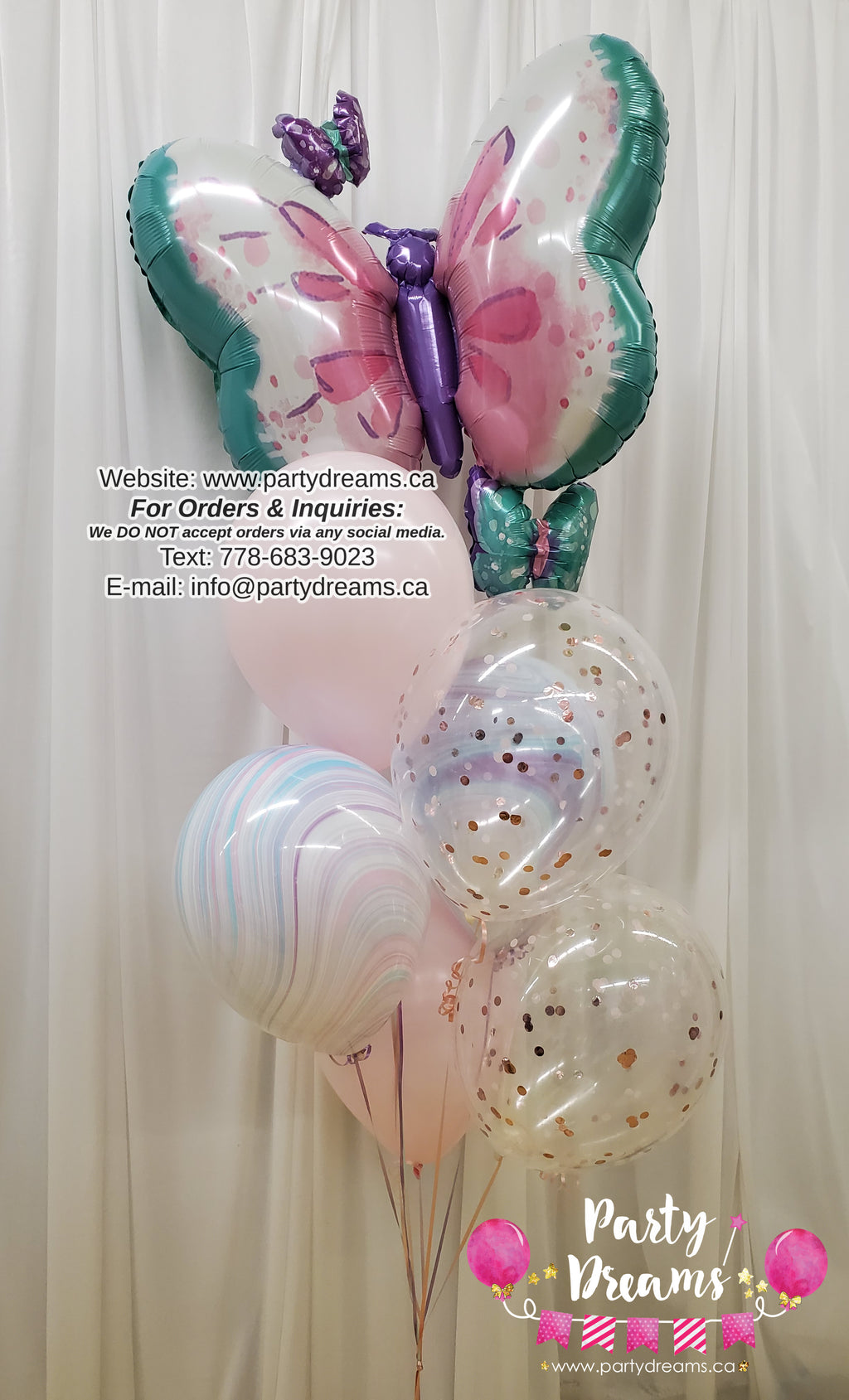 Lovely Butterfly ~ Birthday Balloon Bouquet #238