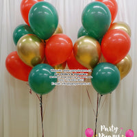 Classic Christmas ~ 2 sets of 9 - Standard Latex Balloon Bouquet #XMAS02