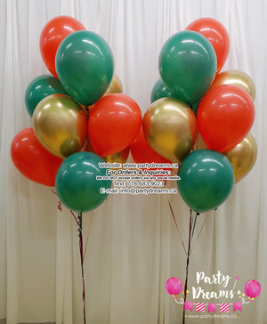 Classic Christmas ~ 2 sets of 9 - Standard Latex Balloon Bouquet #XMAS02