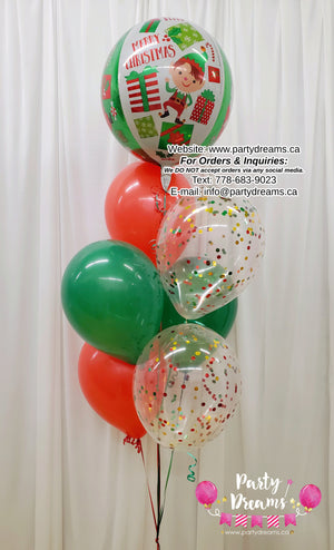 Lovely Elf ~ Christmas Balloon Bouquet #XMAS05