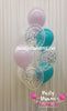 Lilac & Teal Mix ~ 10 Standard & Confetti Latex Balloon Bouquet #CF10