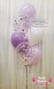 Lilac Swirl ~ 6 Standard & Confetti Latex Balloon Bouquet #CF15