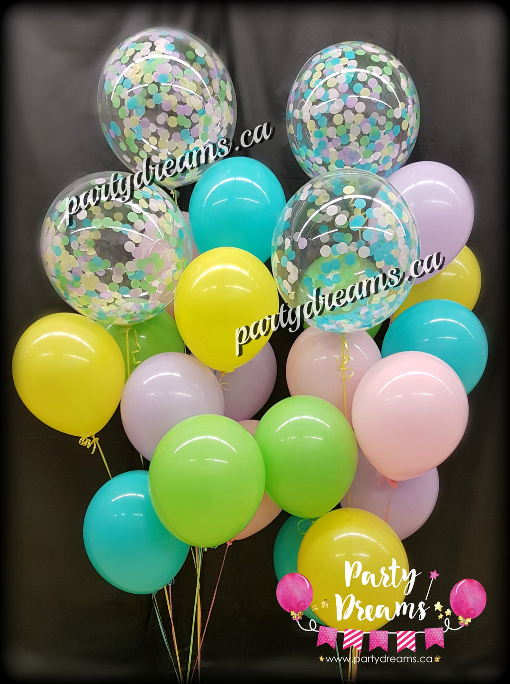 Confetti Bubble Balloon Bouquets Set #BL08