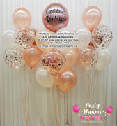 Love to See You Shine! ~ Bespoke Rose Gold Orbz Balloon Bouquet Set #212