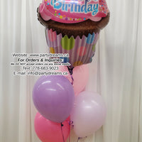 Sweet Cupcake Party! ~ Birthday Balloon Bouquet #278