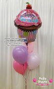 Sweet Cupcake Party! ~ Birthday Balloon Bouquet #278