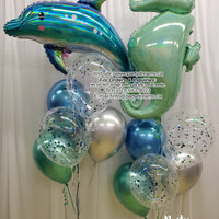 Under The Sea Party! ~Confetti Balloon Bouquet Set #271