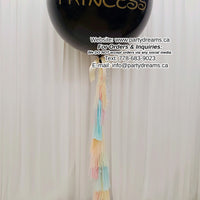 Deluxe Custom Gender Reveal Round Balloon with Tassels #309