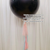Gender Reveal Round Balloon with Tassels #310