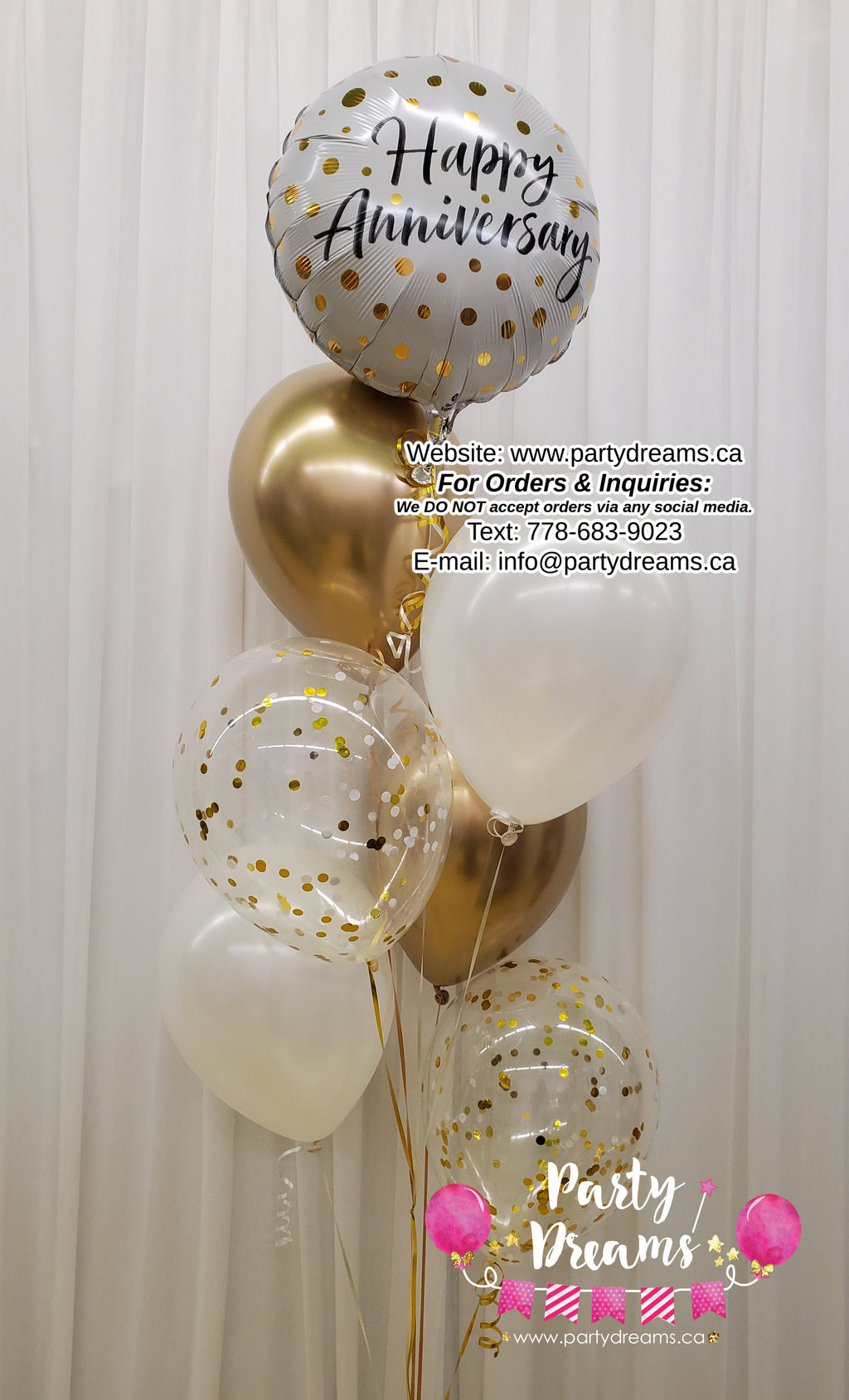 Sheer Delight ~ Happy Anniversary Balloon Bouquet #208