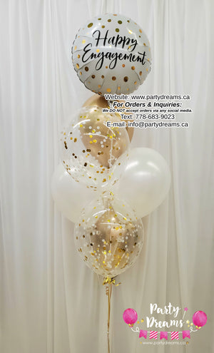Pure Sweetness ~ Happy Engagement Balloon Bouquet #228