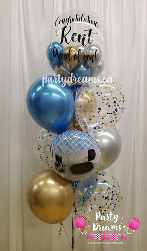 You did it! ~ Congratulations Bespoke Bubble Balloon Bouquet #151