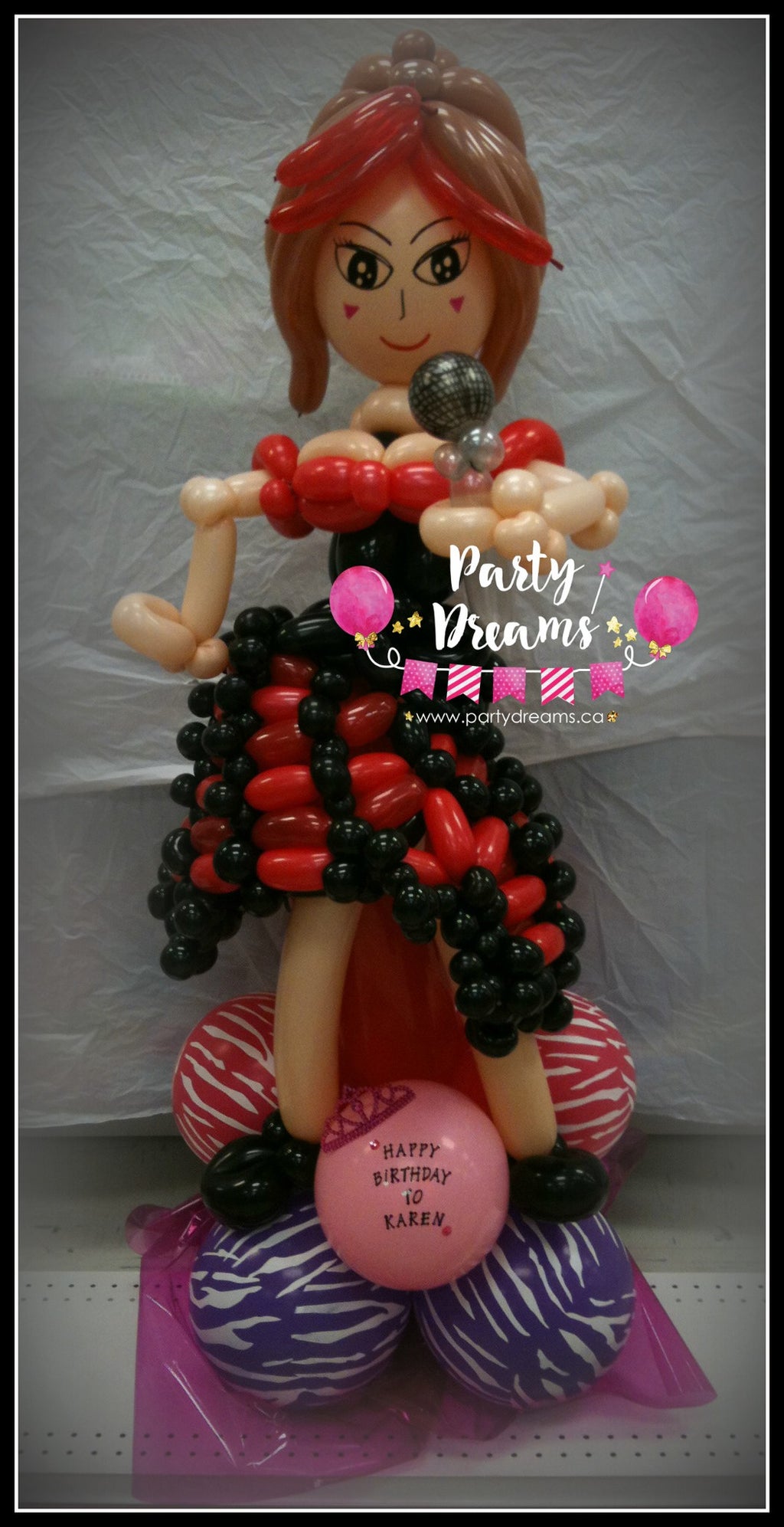 Balloon Sculpture - Singing Lady (Medium) #BP4