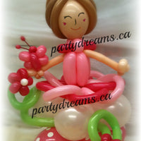 Balloon Sculpture - Birthday Princess in Garden (Medium) #BP47