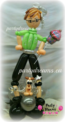 Balloon Sculpture - Birthday Cheerleader (Medium) #BP30