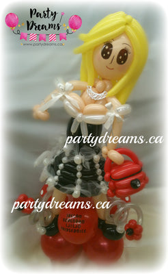 Balloon Sculpture - Birthday Pretty Lady (Medium) #BP45