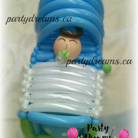 Welcome Baby Boy in Basket (Medium) #BBS9