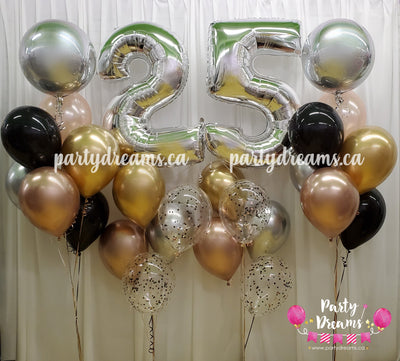 Elegant Beauty ~ Jumbo Number Birthday Balloon Bouquet Set #150