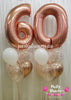 Angel Blush ~ Jumbo Number Birthday Balloon Bouquet Set #129