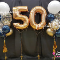 Midnight Birthday! ~ Jumbo Number Birthday Balloon Set #186