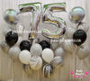 Classic B&W ~ Jumbo Number Birthday Balloon Set #MB1