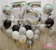 Classic B&W ~ Jumbo Number Birthday Balloon Set #MB1