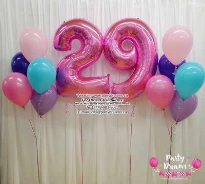 Party Starter ~ Jumbo Number Birthday Balloon Bouquet Set #275