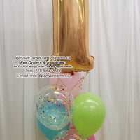 Sweet Summer ~ Jumbo Number Birthday Balloon Bouquet #249
