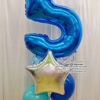 Fantastically Fun! - Jumbo Number Birthday Balloon Bouquet #297