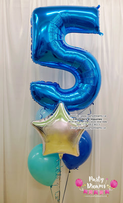 Fantastically Fun! - Jumbo Number Birthday Balloon Bouquet #297