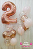 Rose Gold & Pastel Pink Delight ~ Jumbo Number Birthday Balloon Bouquet Set #331