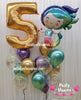 Pretty Mermaid ~ Jumbo Number Birthday Balloon Bouquet Set #JM81