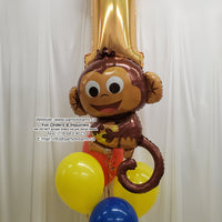 Monkey Party! ~ Jumbo Number Birthday Balloon Bouquet #295