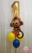 Monkey Party! ~ Jumbo Number Birthday Balloon Bouquet #295