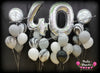 Classic B&W ~ Jumbo Number Birthday Balloon Set #MB1