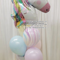 Pastel Unicorn Party! ~ Birthday Balloon Bouquet #286
