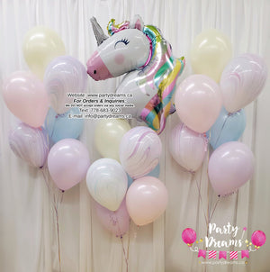 Pastel Unicorn Fun ~ Birthday Balloon Bouquet Set #274