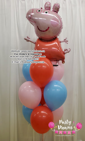 Peppa Pig Party! ~ Birthday Balloon Bouquet #251