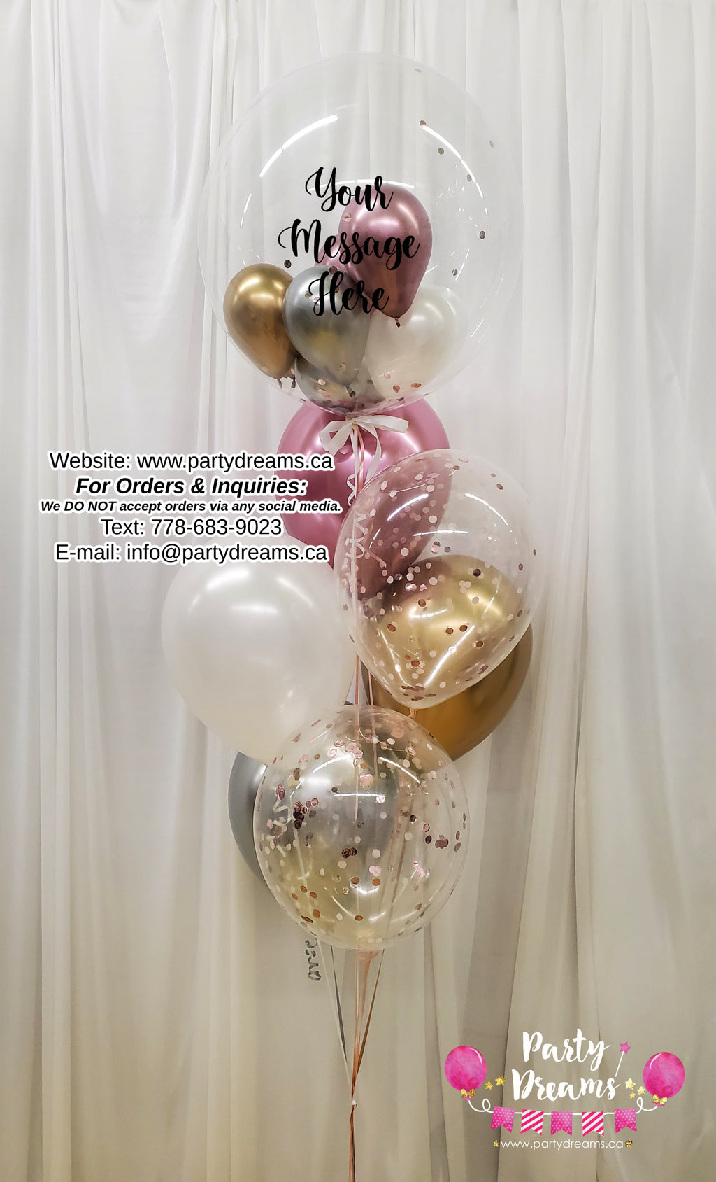 Celebrate In Style ~ Bespoke Bubble Balloon Bouquet #279
