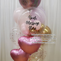 Pastel Marble Party! ~ Bespoke Bubble Balloon Bouquet #252
