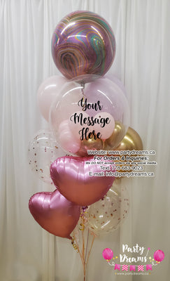 Pastel Marble Party! ~ Bespoke Bubble Balloon Bouquet #252