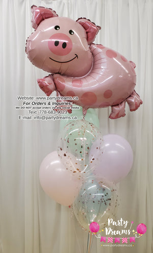 Lovely Pig ~ Birthday Balloon Bouquet #242