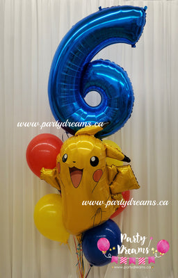 Pokemon Birthday Balloon Bouquet #C40