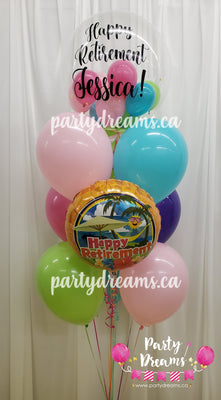 Wishing you all the best  ~ Happy Retirement Bespoke Bubble Balloon Bouquet #132