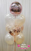 Bespoke Rose Gold Confetti Bubble Balloon Bouquet #CH22