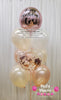 Bespoke Rose Gold Confetti Bubble Balloon Bouquet #CH22