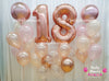 Fabulous Birthday ~ Rose Gold Jumbo Number Birthday Balloon Bouquet Set #105