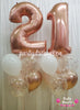 Angel Blush ~ Jumbo Number Birthday Balloon Bouquet Set #129