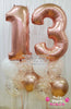 Angel Blush ~ Jumbo Number Birthday Balloon Bouquet Set #129