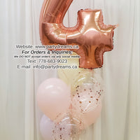 Lovely Surprise ~ Jumbo Number Birthday Balloon Bouquet #246